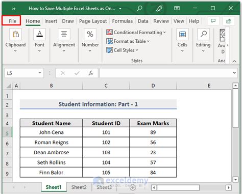 how to save all tabs in excel as one pdf