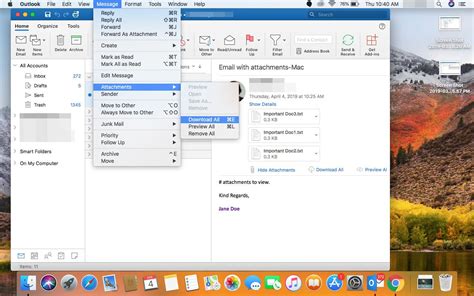 how to save attachments in outlook from multiple emails