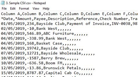 how to save bank statement as csv file