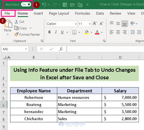 how to save changes in excel sheet