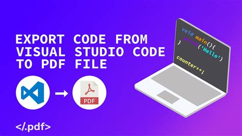 how to save code in visual studio code as pdf