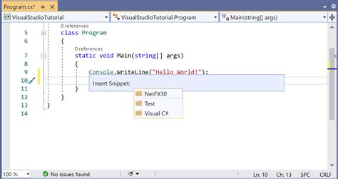 how to save code snippets in visual studio
