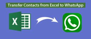 how to save contacts from excel to whatsapp
