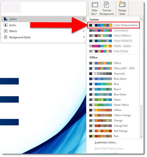 how to save custom color theme in powerpoint