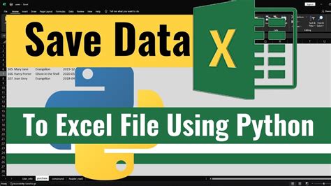 how to save data to excel in python