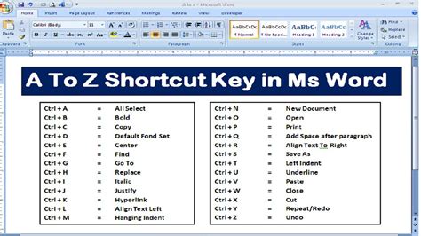 how to save document in ms word shortcut key