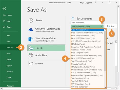 how to save excel as excel file