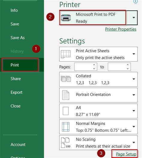 how to save excel as pdf without cutting off columns