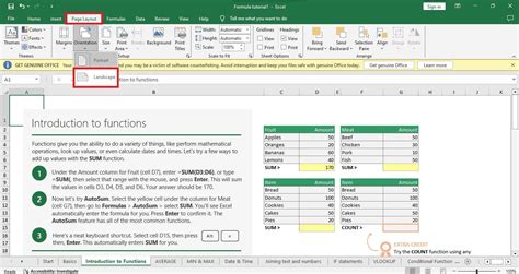 how to save excel file in pdf landscape
