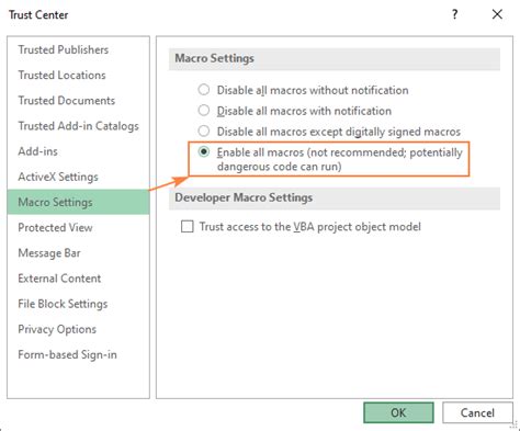 how to save excel file with macros disabled