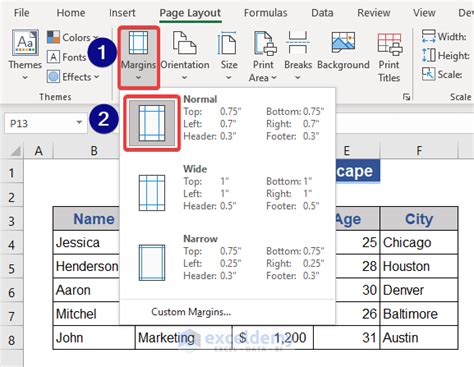 how to save excel in pdf landscape