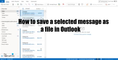 how to save file from outlook email