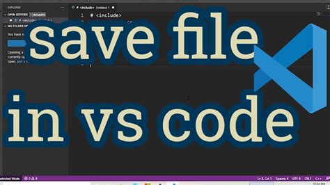 how to save file in visual studio code