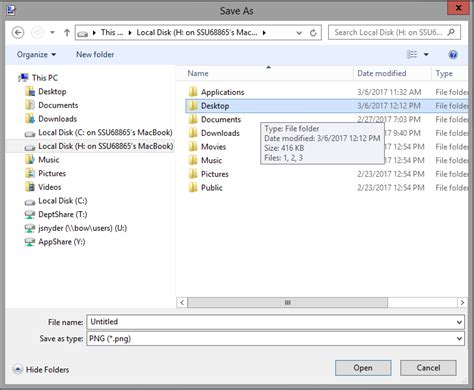 how to save files to desktop on macbook air