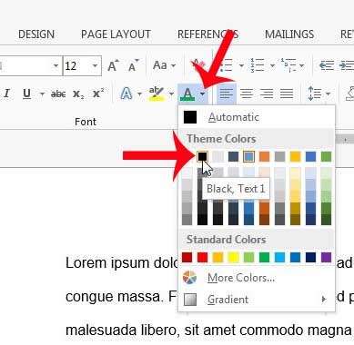 how to save font color in word