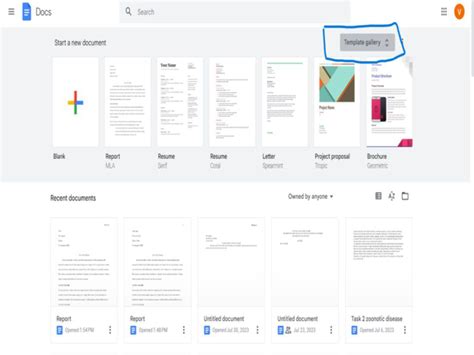 how to save google doc template