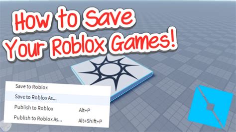 how to save in roblox studio