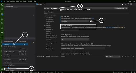 how to save in visual studio code