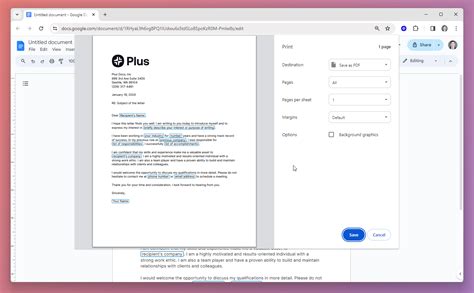 how to save letterhead in google docs