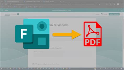 how to save microsoft forms responses as pdf