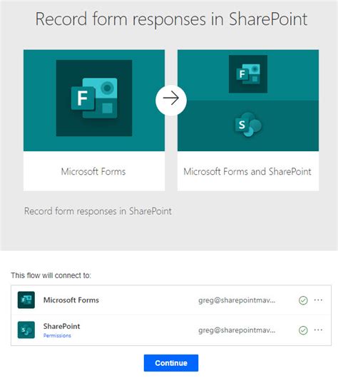 how to save microsoft forms responses to sharepoint