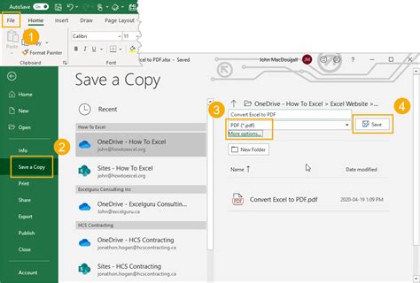 how to save pdf in excel file