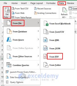 how to save pdf table in excel