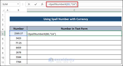 how to save spell number in excel permanently