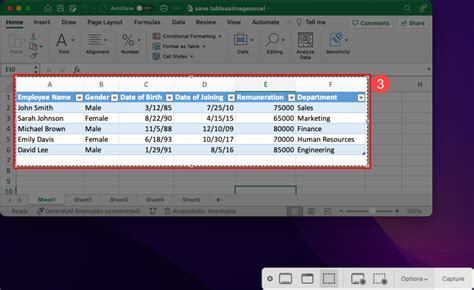 how to save table in excel