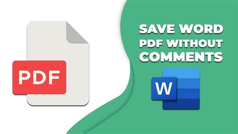 how to save word doc as pdf without comments mac