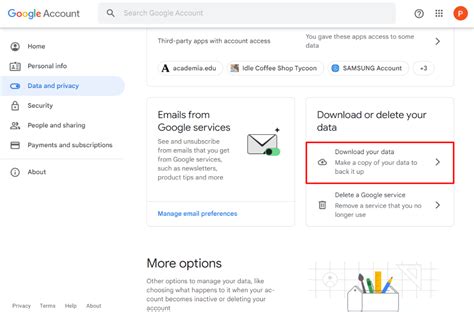 how to save your data on gmail