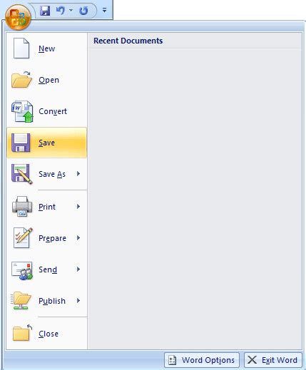 how to save your work in word