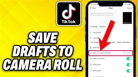 how to save youtube shorts drafts to camera roll