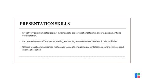 how to say presentation skills on resume
