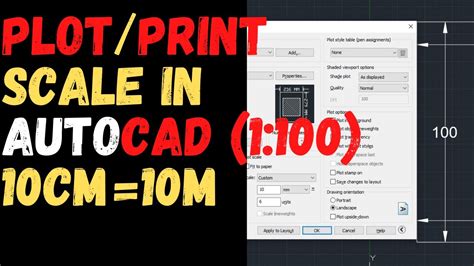 how to scale in autocad for printing