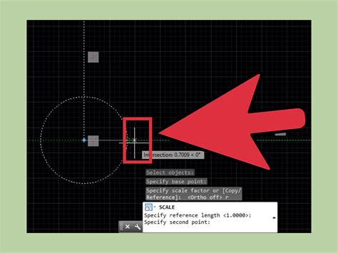 how to scale in autocad with reference line