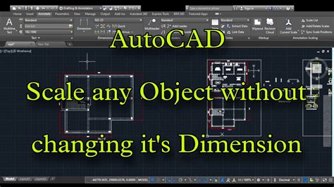 how to scale in autocad without changing the dimensions