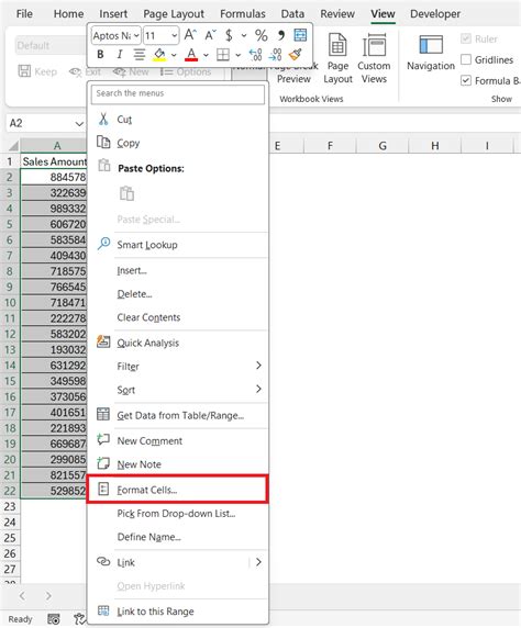how to scale numbers to millions in excel
