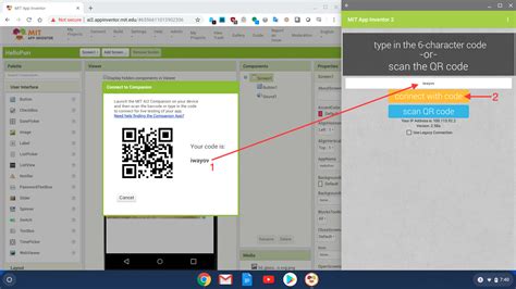 how to scan qr code in mit app inventor