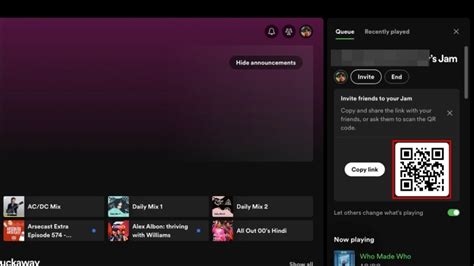 how to scan qr code spotify jam