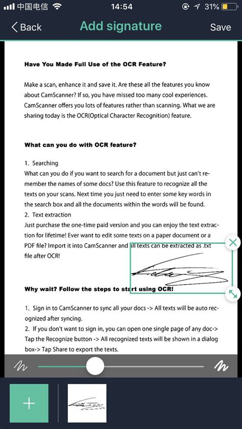how to scan signature in camscanner