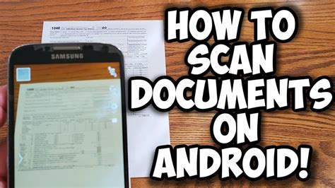how to scan things on android