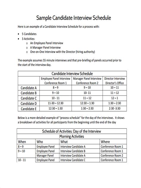 how to schedule an interview