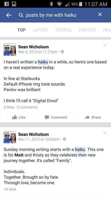 how to search a timeline for a specific post on facebook