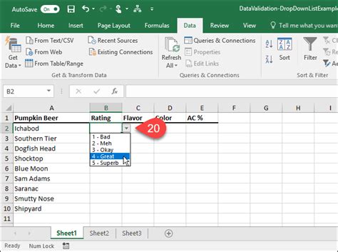 how to search data validation drop down lists in excel
