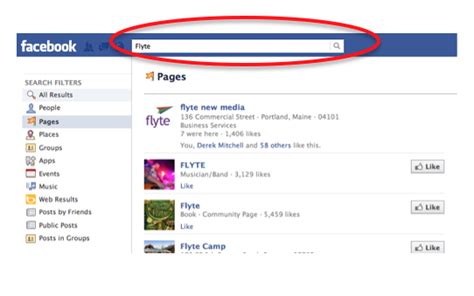 how to search for something on someone's facebook page