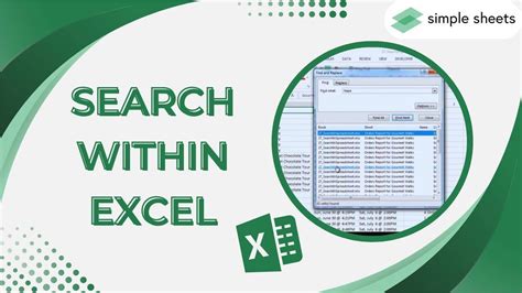 how to search in excel spreadsheet