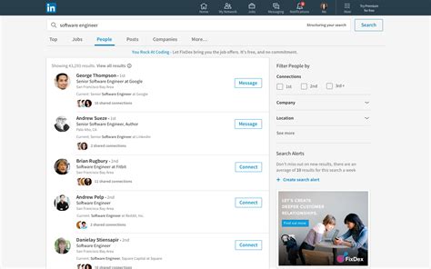 how to search people on linkedin for free