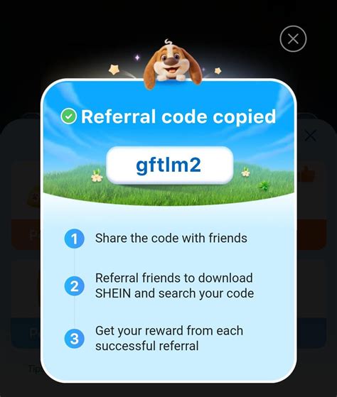 how to search referral code on shein puppy keep