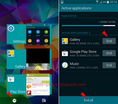 how to see all active apps on android